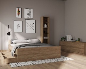 Стеллаж СИРИУС узкий, с пятью полками, цвет Дуб Сонома в Кунгуре - kungur.mebel24.online | фото 3