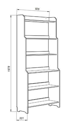 Стеллаж Вествик, массив сосны, цвет белый в Кунгуре - kungur.mebel24.online | фото 4