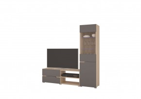 Стенка АНТАЛИЯ 1 (Сонома/Графит софт) в Кунгуре - kungur.mebel24.online | фото