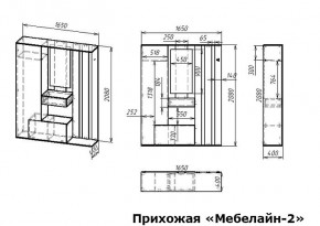 Стенка для прихожей Мебелайн-2 в Кунгуре - kungur.mebel24.online | фото 3