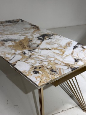 Стол ACERRA NEW 160 GLOSS GRAND JADE SOLID CERAMIC/ каркас цвета шампань, ®DISAUR в Кунгуре - kungur.mebel24.online | фото 5