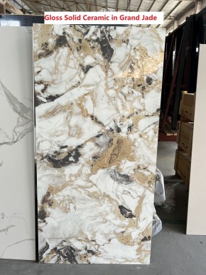 Стол ACERRA NEW 160 GLOSS GRAND JADE SOLID CERAMIC/ каркас цвета шампань, ®DISAUR в Кунгуре - kungur.mebel24.online | фото 6