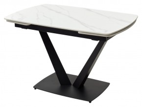 Стол ALATRI 120 MATT WHITE MARBLE SOLID CERAMIC / BLACK, ®DISAUR в Кунгуре - kungur.mebel24.online | фото 2