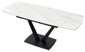 Стол ALATRI 120 MATT WHITE MARBLE SOLID CERAMIC / BLACK, ®DISAUR в Кунгуре - kungur.mebel24.online | фото 4