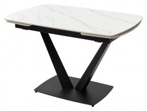 Стол ALATRI 120 MATT WHITE MARBLE SOLID CERAMIC / BLACK, ®DISAUR в Кунгуре - kungur.mebel24.online | фото 7