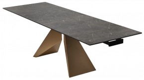 Стол ALES 180 BLACK GRAVE SOLID CERAMIC, керамика / бронзовый, ®DISAUR в Кунгуре - kungur.mebel24.online | фото 7