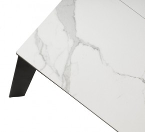 Стол CORNER 120 HIGH GLOSS STATUARIO керамика, стекло/ черный каркас, ®DISAUR в Кунгуре - kungur.mebel24.online | фото 8