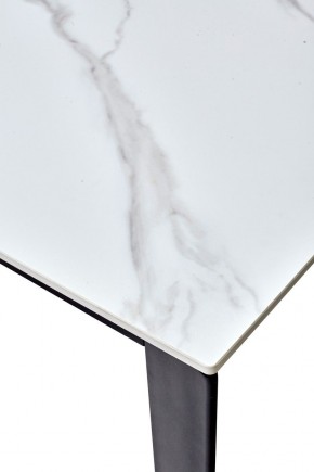 Стол CORNER 120 MATT WHITE MARBLE SOLID CERAMIC / BLACK, ®DISAUR в Кунгуре - kungur.mebel24.online | фото 3