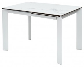 Стол CORNER 120 MATTE STATUARIO Белый мрамор матовый керамика, стекло/ белый каркас, ®DISAUR в Кунгуре - kungur.mebel24.online | фото 2
