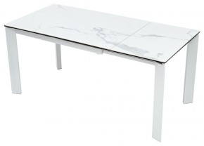 Стол CORNER 120 MATTE STATUARIO Белый мрамор матовый керамика, стекло/ белый каркас, ®DISAUR в Кунгуре - kungur.mebel24.online | фото 3