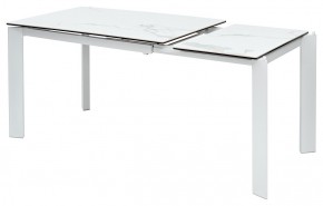 Стол CORNER 120 MATTE STATUARIO Белый мрамор матовый керамика, стекло/ белый каркас, ®DISAUR в Кунгуре - kungur.mebel24.online | фото 4