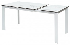 Стол CORNER 120 MATTE STATUARIO Белый мрамор матовый керамика, стекло/ белый каркас, ®DISAUR в Кунгуре - kungur.mebel24.online | фото 5