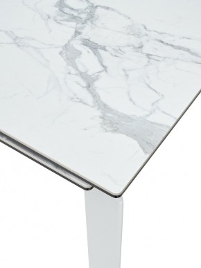 Стол CORNER 120 MATTE STATUARIO Белый мрамор матовый керамика, стекло/ белый каркас, ®DISAUR в Кунгуре - kungur.mebel24.online | фото 6