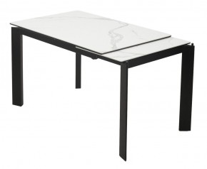 Стол CORNER 120 MATTE STATUARIO Белый мрамор матовый керамика, стекло/ черный каркас, ®DISAUR в Кунгуре - kungur.mebel24.online | фото 3