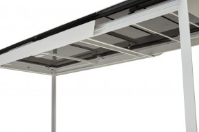 Стол CREMONA 140 HIGH GLOSS STATUARIO Белый мрамор глянцевый, керамика/ белый каркас, ®DISAUR в Кунгуре - kungur.mebel24.online | фото 2