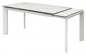 Стол CREMONA 140 HIGH GLOSS STATUARIO Белый мрамор глянцевый, керамика/ белый каркас, ®DISAUR в Кунгуре - kungur.mebel24.online | фото 7