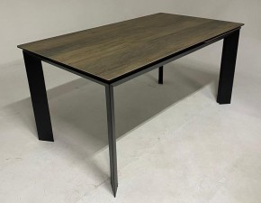 Стол CREMONA 140 KL-61 под дерево, итальянская керамика/ черный каркас, ®DISAUR в Кунгуре - kungur.mebel24.online | фото 2