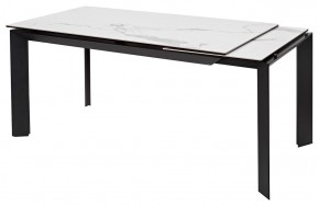 Стол CREMONA 140 MATTE STATUARIO Белый мрамор матовый, керамика/ черный каркас, ®DISAUR в Кунгуре - kungur.mebel24.online | фото 6