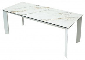 Стол CREMONA 160 KL-188 Контрастный мрамор / белый каркас, ®DISAUR в Кунгуре - kungur.mebel24.online | фото 2