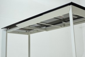 Стол CREMONA 180 KL-188 Контрастный мрамор матовый, итальянская керамика/ белый каркас, ®DISAUR в Кунгуре - kungur.mebel24.online | фото 8