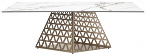 Стол ENNA 220 KL-188 Контрастный мрамор матовый, итальянская керамика/ каркас цвета шампань, ®DISAUR в Кунгуре - kungur.mebel24.online | фото 10