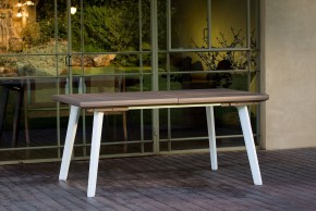 Стол Гармония раздвижной (Harmony Extendable) белый-капучино в Кунгуре - kungur.mebel24.online | фото 1