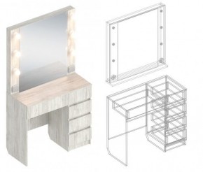 Стол гримерный - 2 (зеркало + стол) в Кунгуре - kungur.mebel24.online | фото 3