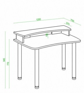 Стол компьютерный Домино Лайт СКЛ-Софт120МО+НКИЛ120 в Кунгуре - kungur.mebel24.online | фото 2