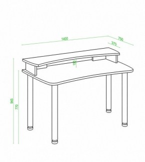 Стол компьютерный Домино Лайт СКЛ-Софт140МО+НКИЛ140 в Кунгуре - kungur.mebel24.online | фото 3