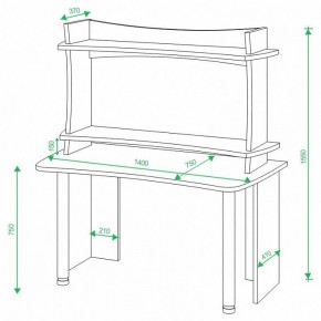 Стол компьютерный Домино lite СКЛ-Софт140+НКИЛ140 ВЛ в Кунгуре - kungur.mebel24.online | фото 2