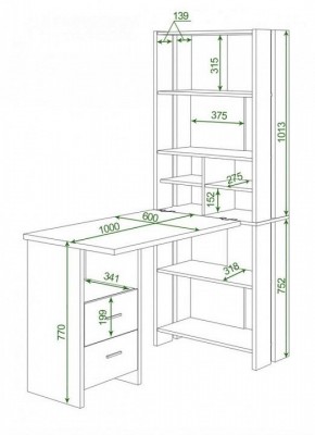 Стол компьютерный Домино Lite СТЛ-ОВ+С100Прям+ТЯЛ в Кунгуре - kungur.mebel24.online | фото 2