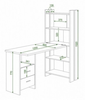 Стол компьютерный Домино Lite СТЛ-ОВ+С120Прям+ТЯЛ в Кунгуре - kungur.mebel24.online | фото 2