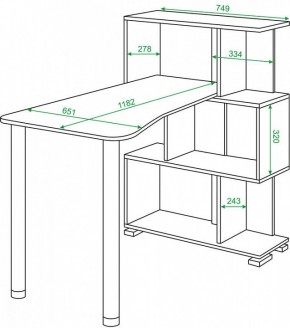 Стол компьютерный Домино нельсон СЛ-5-3СТ-2 в Кунгуре - kungur.mebel24.online | фото 2