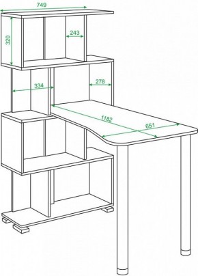 Стол компьютерный Домино нельсон СЛ-5-4СТ-2+БД+БЯ в Кунгуре - kungur.mebel24.online | фото 2