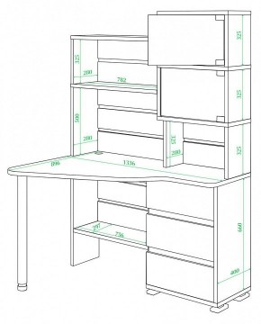 Стол компьютерный Домино нельсон СР-322 в Кунгуре - kungur.mebel24.online | фото 2