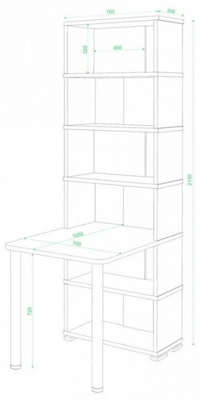 Стол компьютерный Домино СБ-10М/6 в Кунгуре - kungur.mebel24.online | фото 2