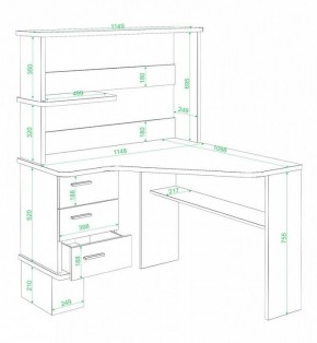 Стол компьютерный Домино СД-45 в Кунгуре - kungur.mebel24.online | фото 2