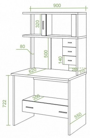 Стол компьютерный Домино СК-10М в Кунгуре - kungur.mebel24.online | фото 3