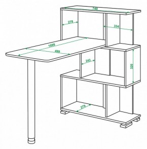 Стол компьютерный Домино СЛ-5-3СТ в Кунгуре - kungur.mebel24.online | фото 2