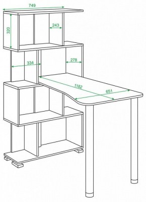 Стол компьютерный Домино СЛ-5-4СТ-2 в Кунгуре - kungur.mebel24.online | фото 2