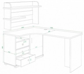 Стол компьютерный Домино СР-145 в Кунгуре - kungur.mebel24.online | фото 2