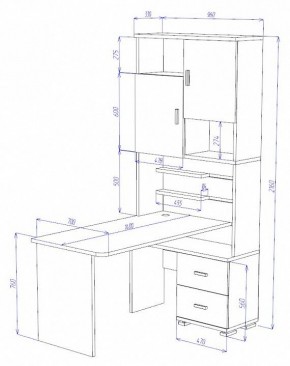 Стол компьютерный Домино СР-720/140 в Кунгуре - kungur.mebel24.online | фото 2