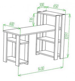 Стол компьютерный Slim СТН-110/140 в Кунгуре - kungur.mebel24.online | фото 2