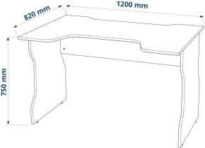 Стол компьютерный ВАРДИГ K1 120x82, антрацит/фиолетовый в Кунгуре - kungur.mebel24.online | фото 3