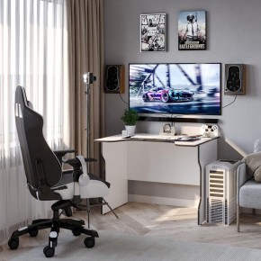 Стол компьютерный ВАРДИГ K2 100x82, белый/черный в Кунгуре - kungur.mebel24.online | фото 4