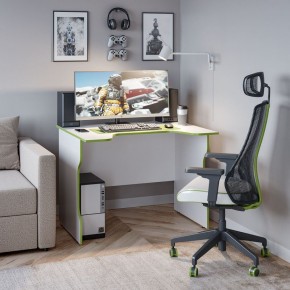 Стол компьютерный ВАРДИГ K2 100x82, белый/лайм в Кунгуре - kungur.mebel24.online | фото 4