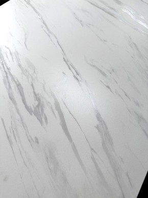 Стол MATERA 160 MARBLES KL-99 Белый мрамор матовый, итальянская керамика/ черный каркас, ®DISAUR в Кунгуре - kungur.mebel24.online | фото 3