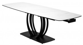 Стол MATERA 160 MARBLES KL-99 Белый мрамор матовый, итальянская керамика/ черный каркас, ®DISAUR в Кунгуре - kungur.mebel24.online | фото 8