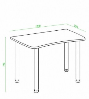 Стол офисный Домино Лайт СКЛ-Софт120МО в Кунгуре - kungur.mebel24.online | фото 2