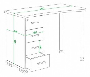 Стол письменный Домино нельсон СКМ-50 в Кунгуре - kungur.mebel24.online | фото 5